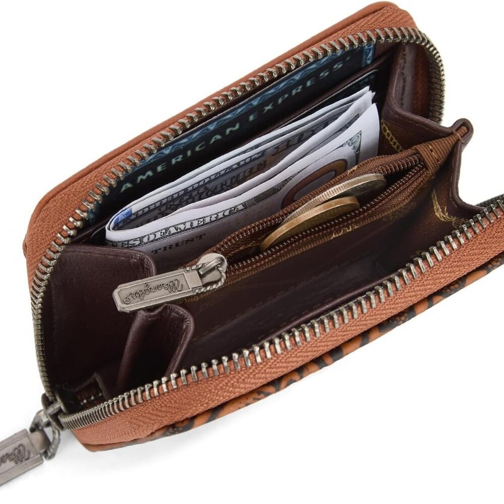 Wrangler Embossed Tan Leather Wallet - Picture 5 of 5